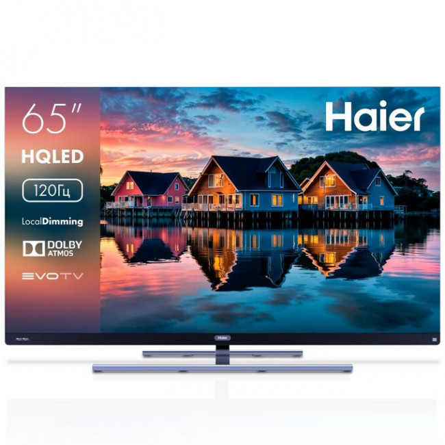 65" Телевизор Haier 65 Smart TV S7 QLED черный 3840x2160, 4K Ultra HD, 120 Гц, Wi-Fi, Smart TV, Android TV