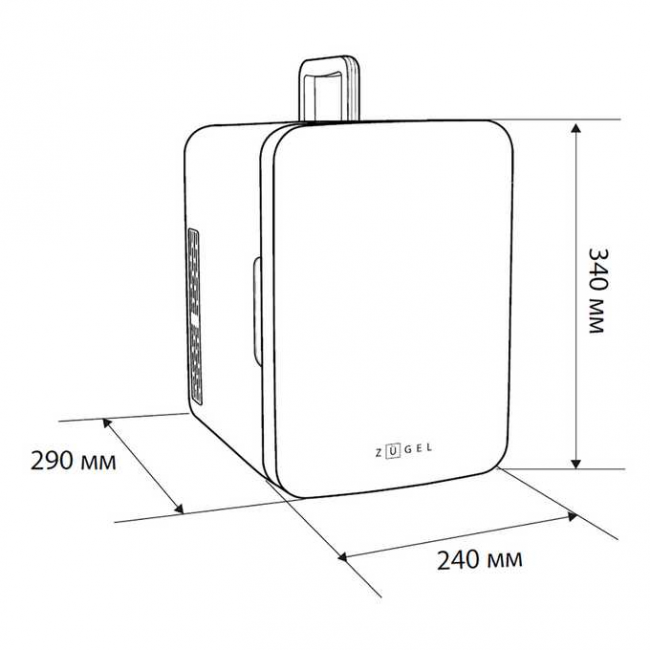 Холодильник для косметики ZUGEL ZCR-003M зеркальный Холодильник для косметики ZUGEL ZCR-003M зеркальный