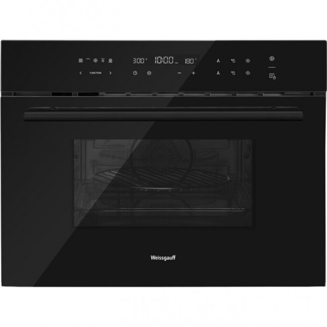 Духовой шкаф компактный с СВЧ Weissgauff OE 446 Black Edition
