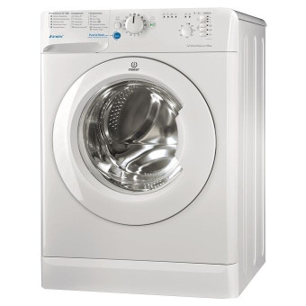 Стиральная машина Indesit BWSB 51051 белый, фронт, 85х60x43см, макс загр. 5кг, 1000 об/мин,классы A+/А/С, 16 программ
