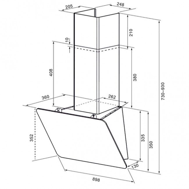 Вытяжка Krona Liora 900 white S