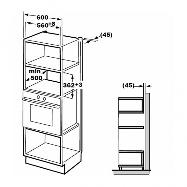 Встраиваемая микроволновая печь HANSA AMM20BMXH