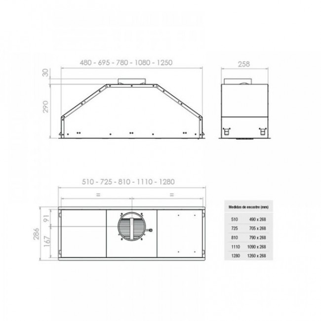 Вытяжка PANDO GTI/725 Inox V.850 SEC