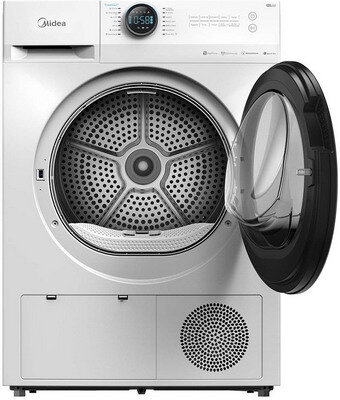 Сушильная машина Midea MD200D90WB/W-RU с тепловым насосом,9 кг,глубина 65 см