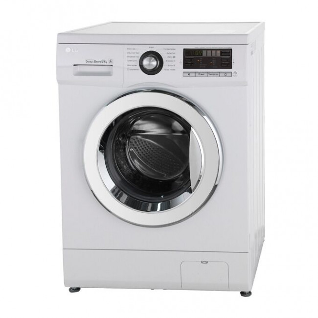 Стиральная машина LG F1096TD3 85x60x55см Класс: A++ загр.фронтальная макс.:8кг белый, 1000 об/мин, барабан чёрный, дисплей