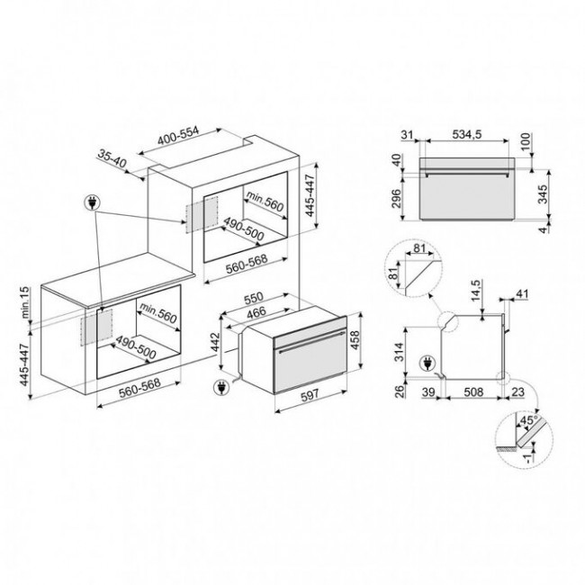 Духовой шкаф SMEG SO4301M0X нерж