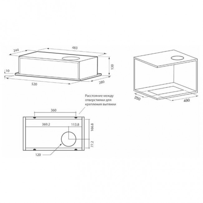 Вытяжка Krona Selina 600 inox PB Вытяжка Krona Selina 600 inox PB