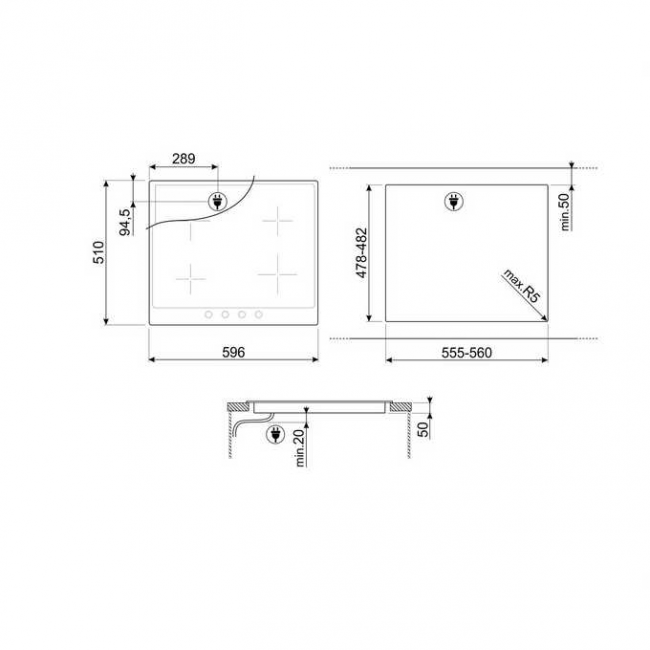 Варочная поверхность SMEG SI964PM Victoria кремовая
