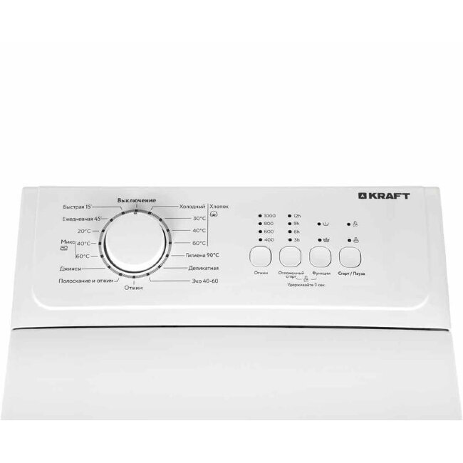 Стиральная машина KRAFT KF-UME6201W с вертикальной загрузкой 6кг 1000об/мин Стиральная машина KRAFT KF-UME6201W с вертикальной загрузкой 6кг 1000об/мин