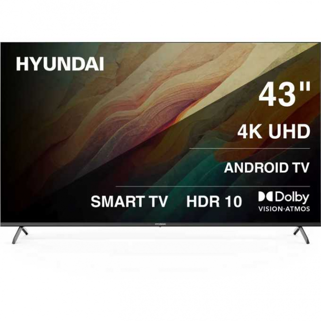43" Телевизор Hyundai H-LED43BU7009 черный 3840x2160, 4K Ultra HD, 60 Гц, Wi-Fi, Smart TV, Android TV 43" Телевизор Hyundai H-LED43BU7009 черный 3840x2160, 4K Ultra HD, 60 Гц, Wi-Fi, Smart TV, Android TV
