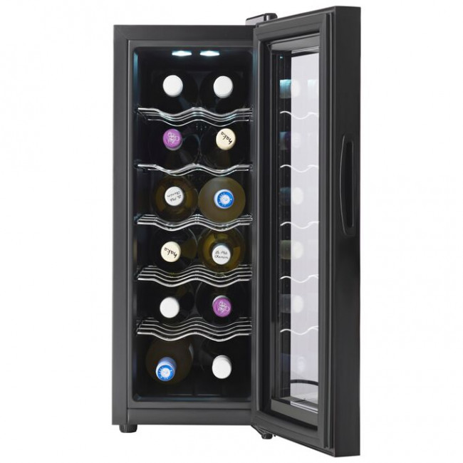 Винный шкаф TESLER WCV-120 (95898) черный корпус/зеркальная дверь Винный шкаф TESLER WCV-120 (95898) черный корпус/зеркальная дверь