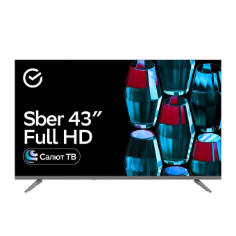 43" Телевизор Sber SDX 43F2014 серебро 1920x1080, Full HD, 60 Гц, Wi-Fi, Smart TV, Салют ТВ 43" Телевизор Sber SDX 43F2014 серебро 1920x1080, Full HD, 60 Гц, Wi-Fi, Smart TV, Салют ТВ