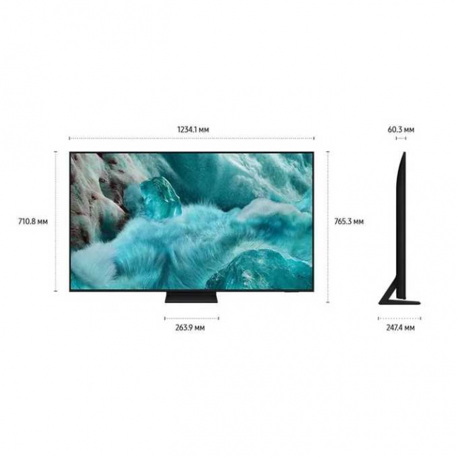65" Телевизор Samsung QE65Q7F5AUXRU черный графит 3840x2160, 4K UltraHD, 60 Гц, Wi-Fi, Smart TV, Tizen 65" Телевизор Samsung QE65Q7F5AUXRU черный графит 3840x2160, 4K UltraHD, 60 Гц, Wi-Fi, Smart TV, Tizen