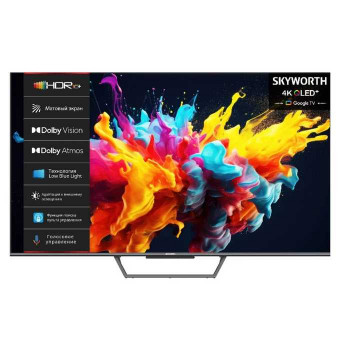 50" Телевизор Skyworth 50Q67G QLED черный-серебристый 3840x2160, 4K Ultra HD, 60 Гц, Wi-Fi, Smart TV, Google TV 50" Телевизор Skyworth 50Q67G QLED черный-серебристый 3840x2160, 4K Ultra HD, 60 Гц, Wi-Fi, Smart TV, Google TV