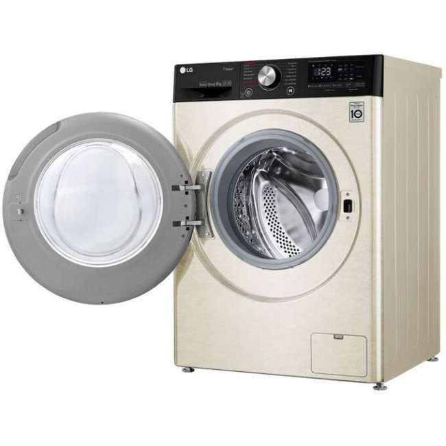 Стиральная машина LG F4V5VS9B 85x60x56см класс: A фронт, макс.:9кг бежевый Стиральная машина LG F4V5VS9B 85x60x56см класс: A фронт, макс.:9кг бежевый