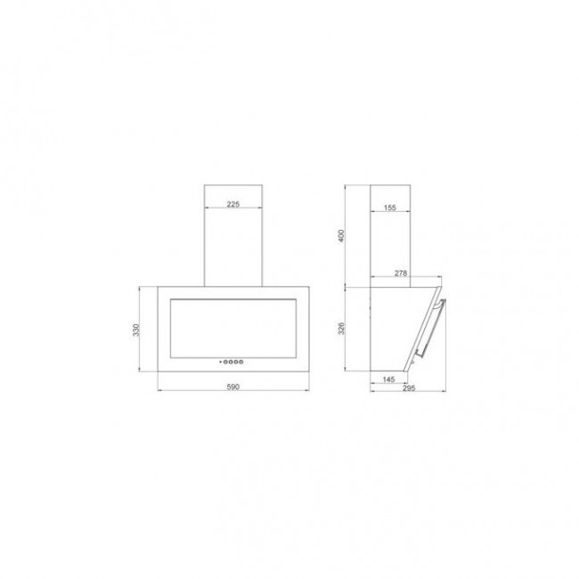 Вытяжка Elikor Коралл 60П-430-К3Д белый кнопочное (1 мотор)