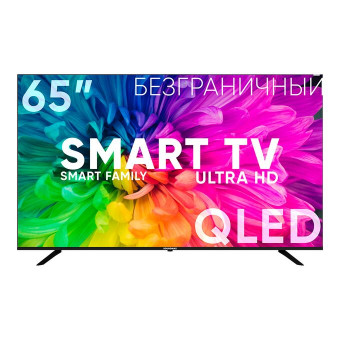 65" Телевизор Soundmax SM-QLED65T2SU QLED черный 3840x2160, 4K Ultra HD, 60 Гц, Wi-Fi, Smart TV, Android TV 65" Телевизор Soundmax SM-QLED65T2SU QLED черный 3840x2160, 4K Ultra HD, 60 Гц, Wi-Fi, Smart TV, Android TV