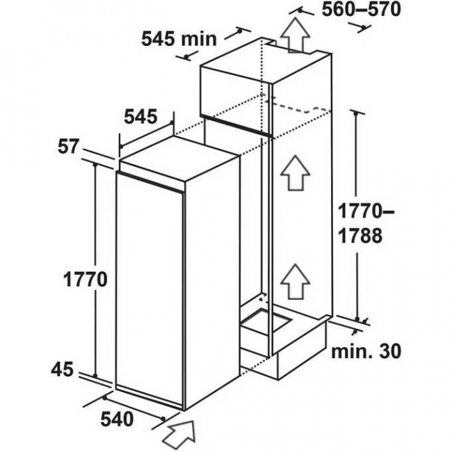 Морозильная камера встраиваемая LEX LBI177.4ID