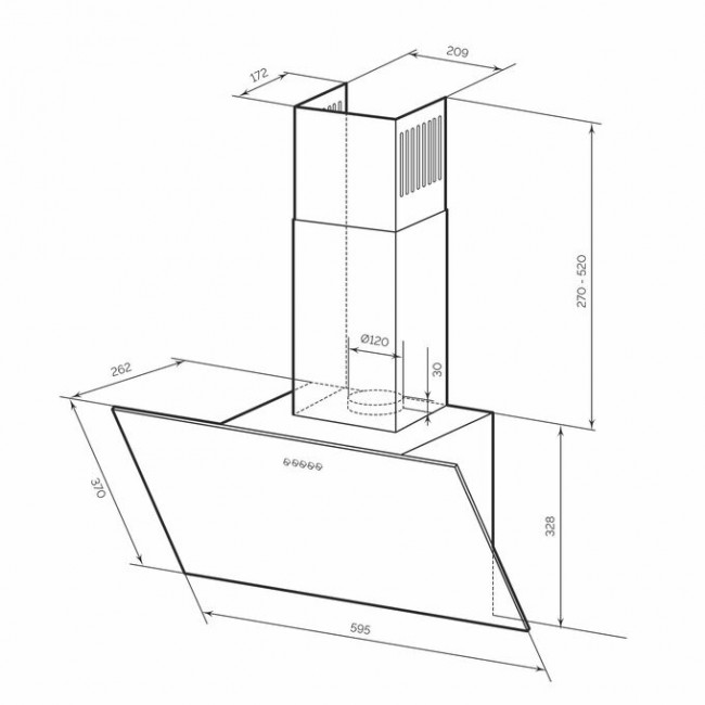 Вытяжка LEX Moza 600 Black