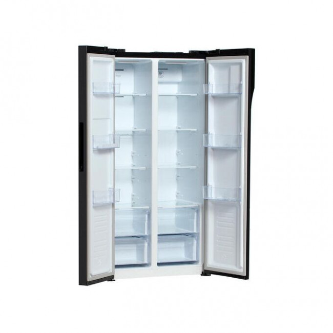 Холодильник Hyundai CS4505F черный 178x83.6x63.6см (двухкамерный) Side by Side