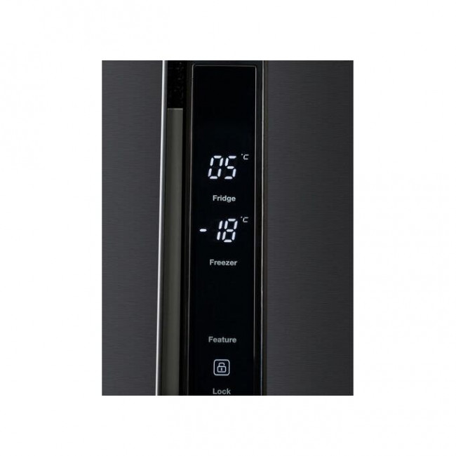 Холодильник Hyundai CS4505F черный 178x83.6x63.6см (двухкамерный) Side by Side