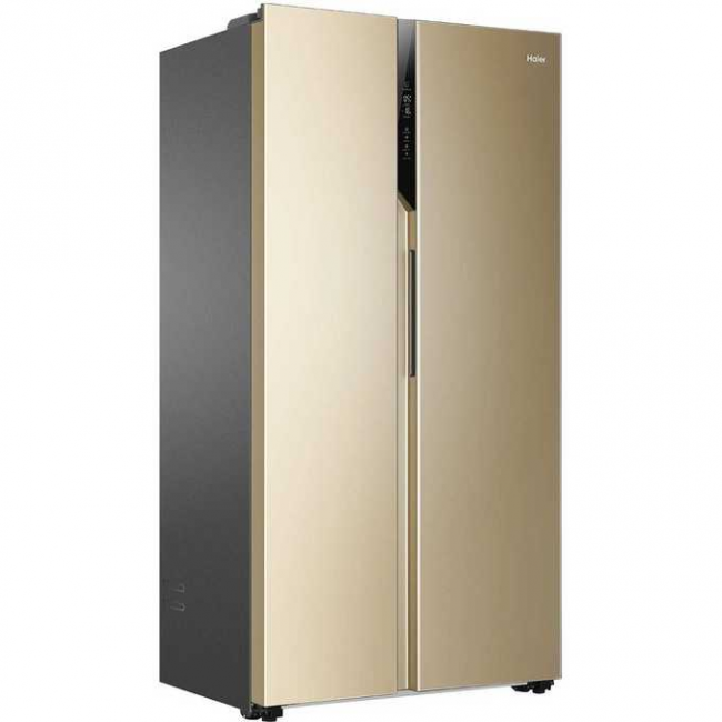 Холодильник двухкамерный HAIER HRF541DG7RU Side by Side, инверторный золотистый