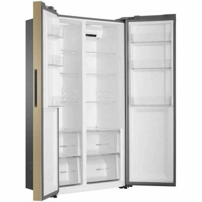 Холодильник двухкамерный HAIER HRF541DG7RU Side by Side, инверторный золотистый