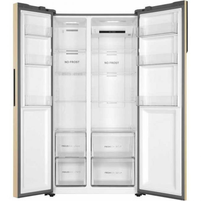 Холодильник двухкамерный HAIER HRF541DG7RU Side by Side, инверторный золотистый