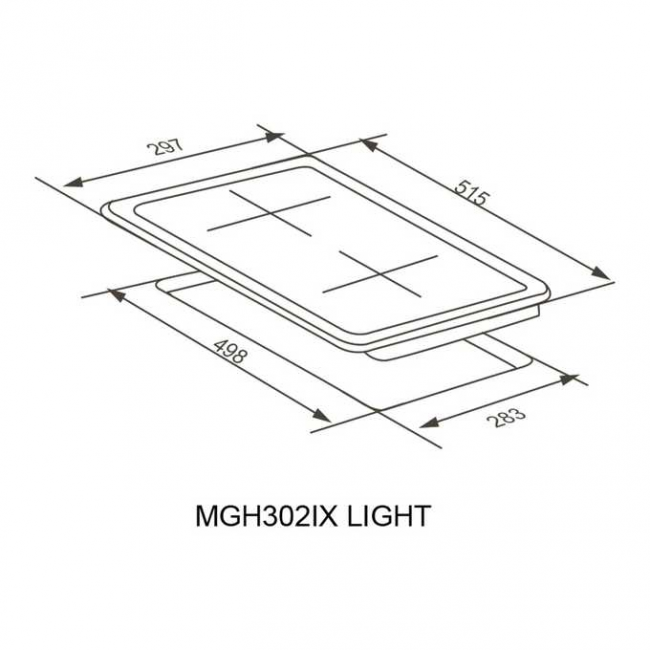 Варочная поверхность Meferi MGH302IX Light
