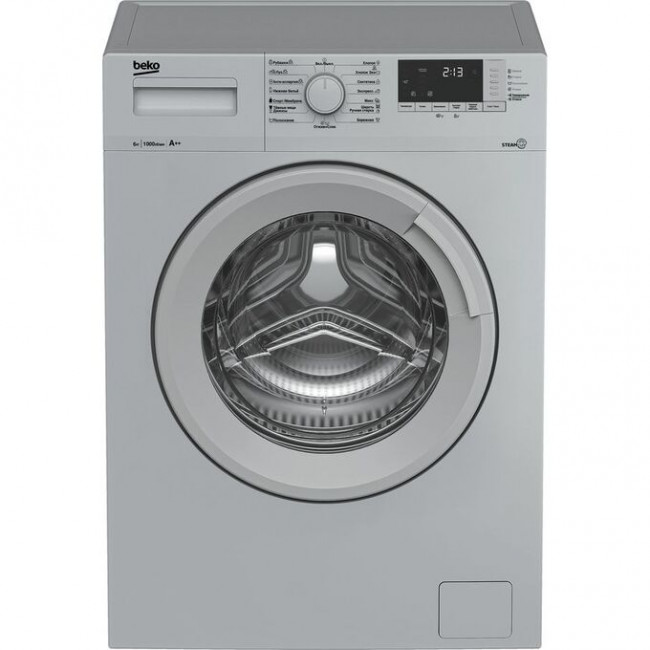Стиральная машина Beko WSRE6512ZSS серебристая, 84х60х41,5см, 6кг Стиральная машина Beko WSRE6512ZSS серебристая, 84х60х41,5см, 6кг