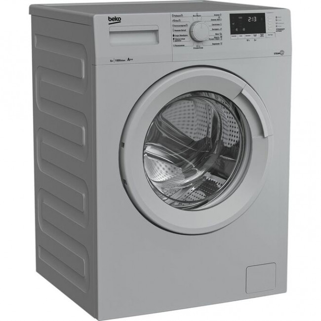 Стиральная машина Beko WSRE6512ZSS серебристая, 84х60х41,5см, 6кг Стиральная машина Beko WSRE6512ZSS серебристая, 84х60х41,5см, 6кг