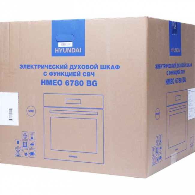 Духовой шкаф Hyundai HMEO 6780 BG черное стекло/серебристый