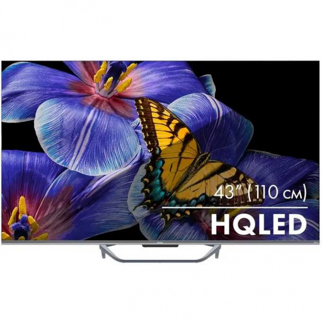 43" Телевизор Haier 43 Smart TV S4 QLED серый 3840x2160, 4K Ultra HD, 60 Гц, Wi-Fi, Smart TV, Android TV