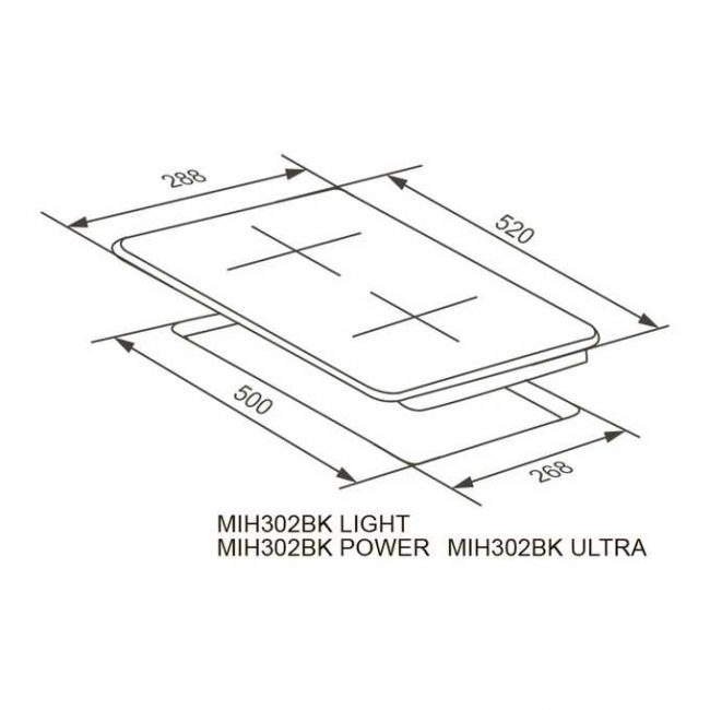 Варочная поверхность Meferi MIH302BK Power Варочная поверхность Meferi MIH302BK Power
