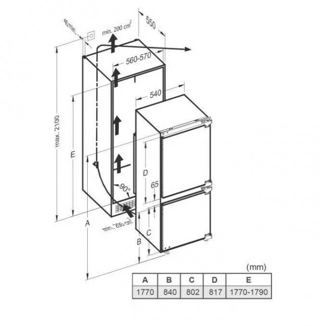 Холодильник встраиваемый Schaub Lorenz SLU S445W3M