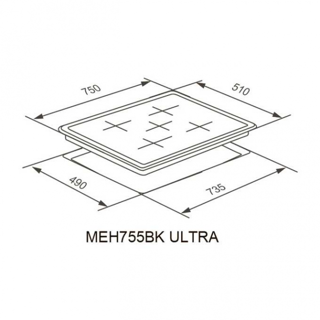 Варочная поверхность Meferi MEH755BK Ultra