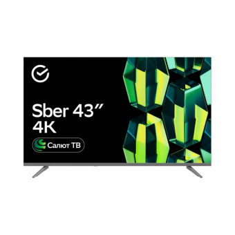 43" Телевизор Sber SDX 43U4014 серебристый 3840x2160, 4K Ultra HD, 60 Гц, Wi-Fi, Smart TV, Салют ТВ 43" Телевизор Sber SDX 43U4014 серебристый 3840x2160, 4K Ultra HD, 60 Гц, Wi-Fi, Smart TV, Салют ТВ