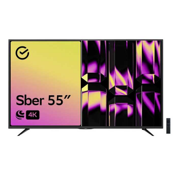 55" Телевизор Sber SDX 55U4127 черный 3840x2160, 4K Ultra HD, 60 Гц, Wi-Fi, Smart TV, Салют ТВ 55" Телевизор Sber SDX 55U4127 черный 3840x2160, 4K Ultra HD, 60 Гц, Wi-Fi, Smart TV, Салют ТВ