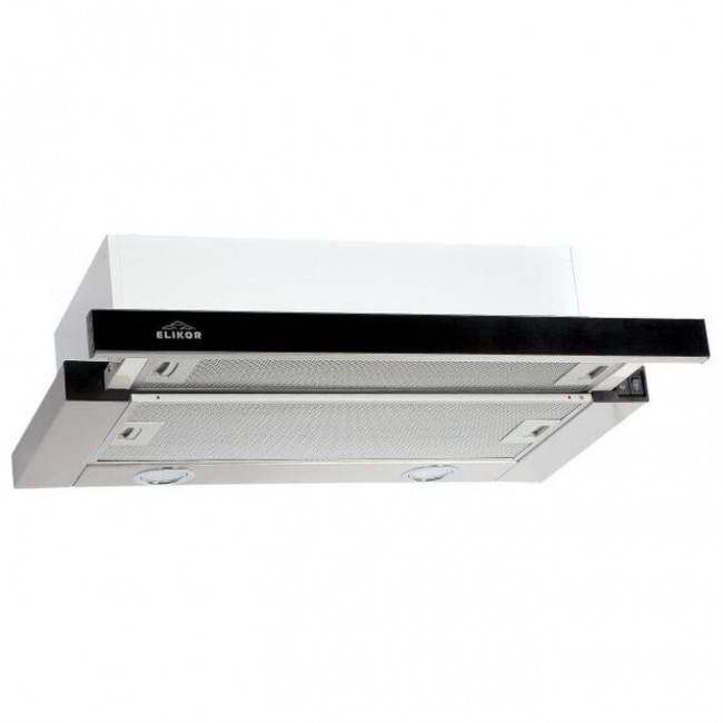 Вытяжка Elikor Интегра Glass 50Н-400-В2Д нерж сталь/стекло черное