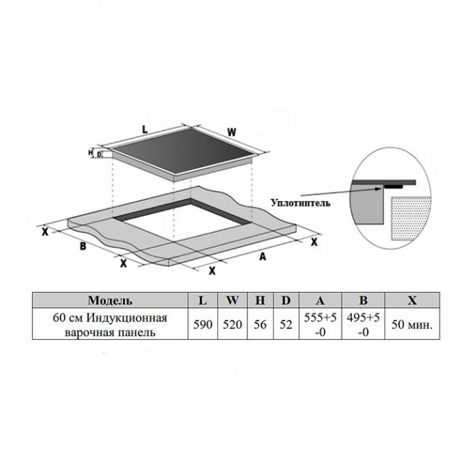 Варочная поверхность Weissgauff HI 642 BFZG Варочная поверхность Weissgauff HI 642 BFZG