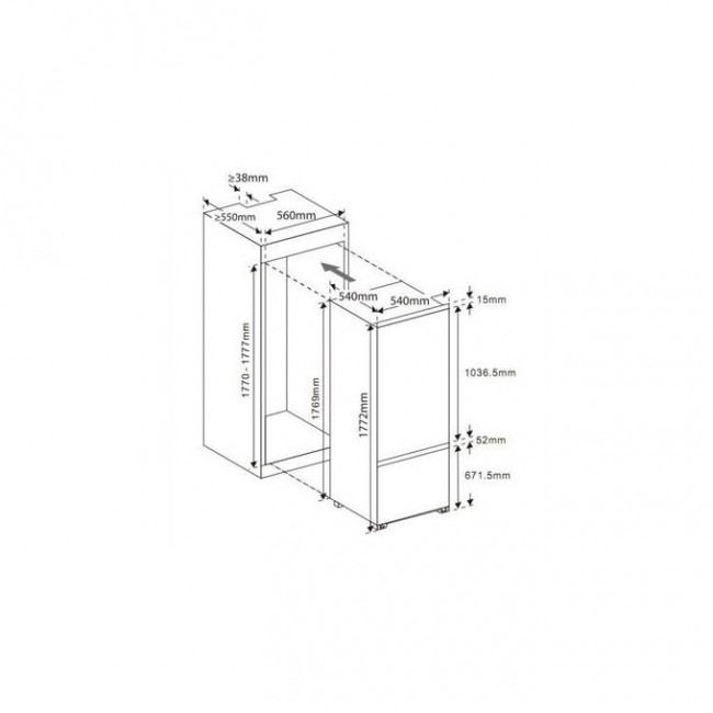 Встраиваемый холодильник Graude IKG 180.0 Встраиваемый холодильник Graude IKG 180.0