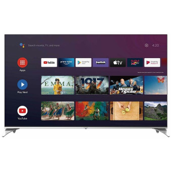 55" Телевизор Hyundai H-LED55QBU7500 черный 3840x2160, 4K Ultra HD, 60 Гц, WI-FI, SMART TV, Android TV