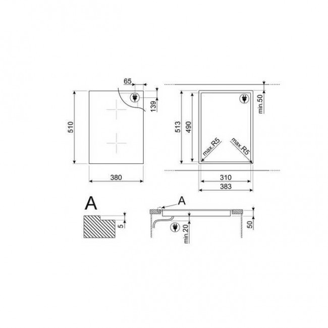 Варочная панель SMEG SIM6323R Варочная панель SMEG SIM6323R
