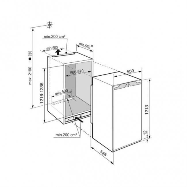 Встриваемый холодильник Liebherr IRe 4100