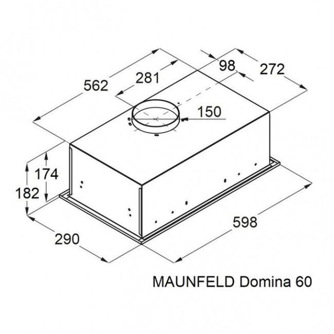 Вытяжка MAUNFELD Domina 60 чёрный Вытяжка MAUNFELD Domina 60 чёрный