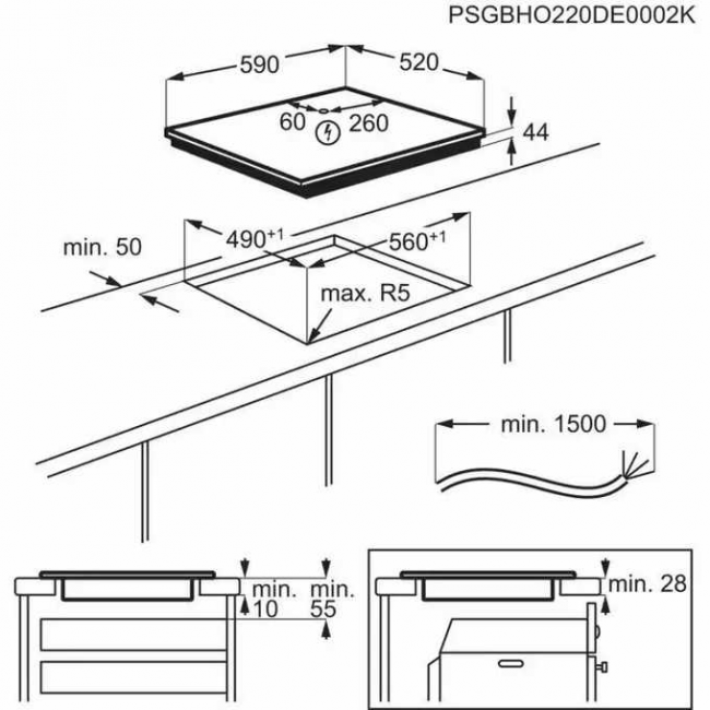 Варочная поверхность Electrolux EIS62453 черный Варочная поверхность Electrolux EIS62453 черный