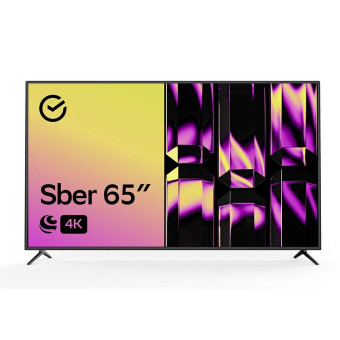 65" Телевизор Sber SDX 65U4015 черный 3840x2160, 4K Ultra HD, 60 Гц, Wi-Fi, Smart TV, Салют ТВ 65" Телевизор Sber SDX 65U4015 черный 3840x2160, 4K Ultra HD, 60 Гц, Wi-Fi, Smart TV, Салют ТВ