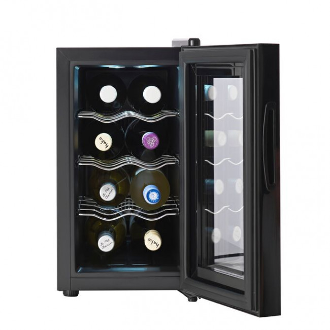 Винный шкаф TESLER WCV-080 черный корпус/зеркальная дверь Винный шкаф TESLER WCV-080 черный корпус/зеркальная дверь