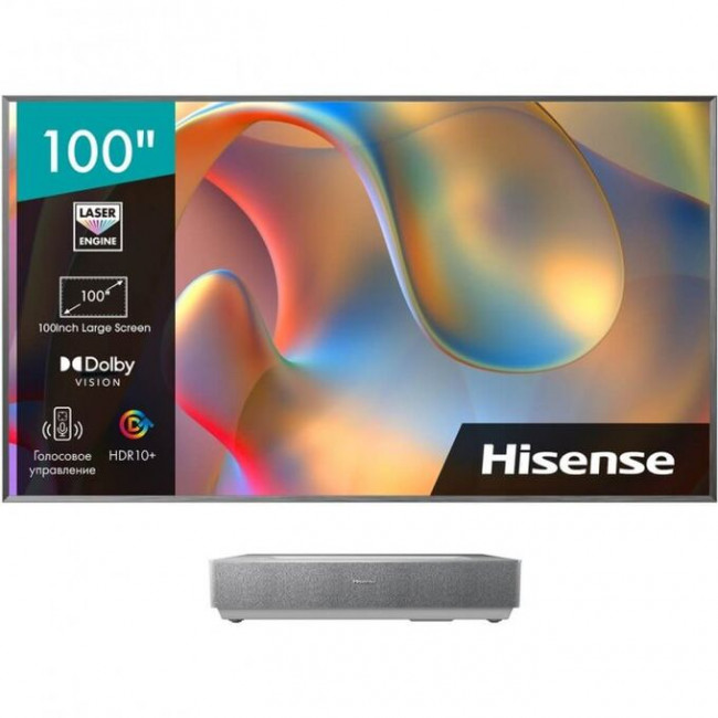 100" Телевизор Hisense 100L5H серебристый 3840x2160, 4K Ultra HD, 60 Гц, Wi-Fi, Smart TV, VIDAA 100" Телевизор Hisense 100L5H серебристый 3840x2160, 4K Ultra HD, 60 Гц, Wi-Fi, Smart TV, VIDAA