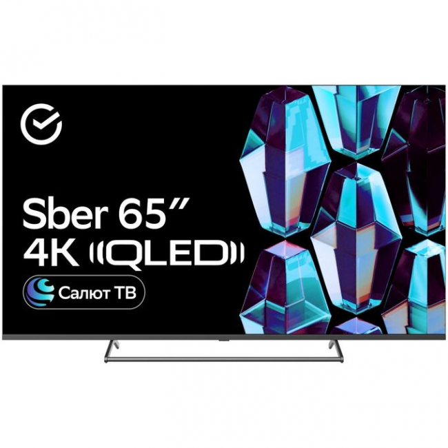 65" Телевизор Sber SDX 65UQ5231 QLED титан 3840x2160, 4K Ultra HD, 60 Гц, Wi-Fi, Smart TV, Салют ТВ